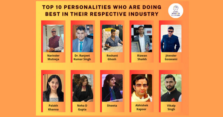 Top 10 personalities who are doing best in their respective industries felicitated by Webhack Solutions